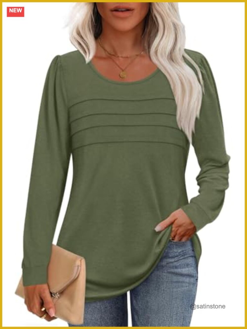 Women's Long Sleeve Tunic Blouse Casual Dressy Shirt for Leggings